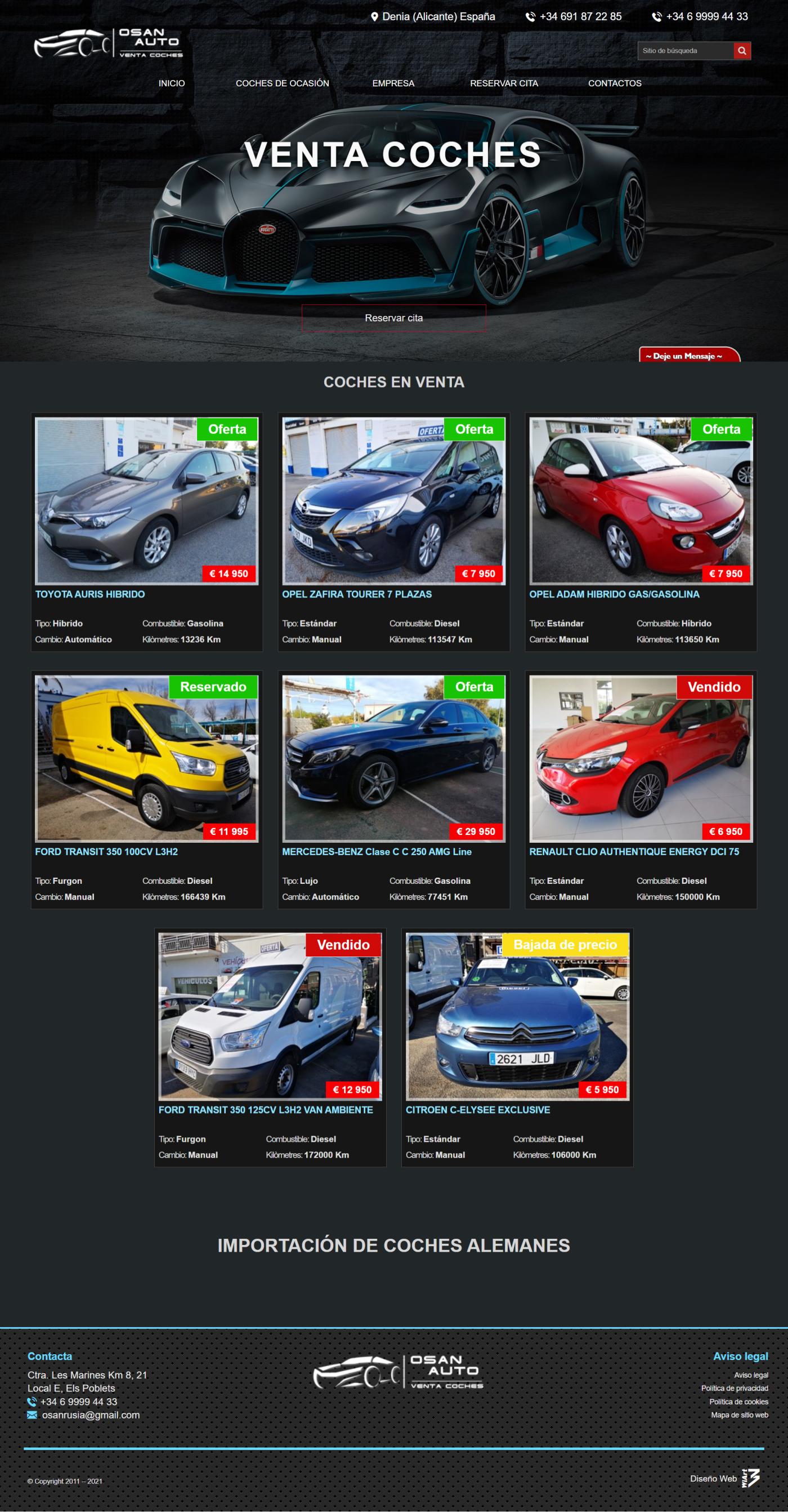Сайт компании Osan Auto
